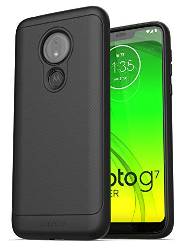 Funda Compatible Con Motorola Moto G7 Power Negra Encased