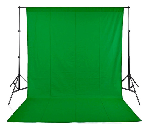 Tecido Fotográfico Fundo Infinito Estúdio - 3x3m - Chromakey Cor Verde Desenho Impresso Liso