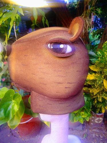 Gorro De Carpincho/capibara En Goma Espuma Para Disfraz Marrón Claro