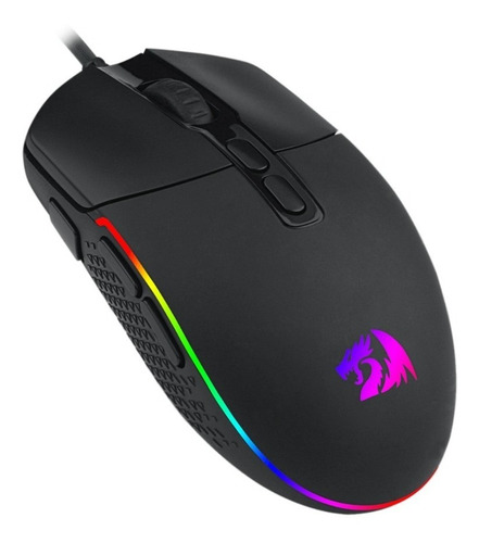 Imagen 2 de 6 de Mouse De Juego Gamer Redragon Invader M719-rgb Negro