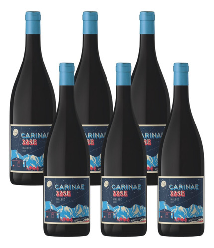 Vino 225e Malbec 750cc Bodega Carinae Caja X 6 Unidades