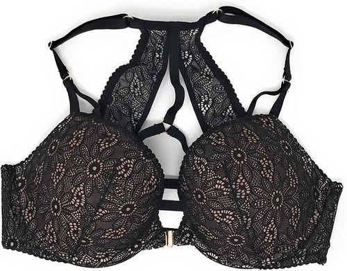 Sosten Victoria´s Secret Negro Con Encaje Talla S