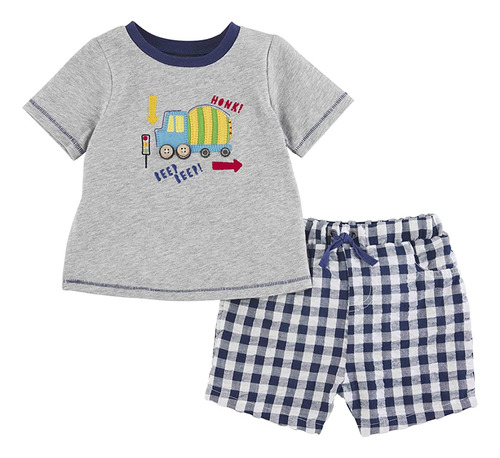 Mud Pie Baby Boys Short Set, Construcción, Tamaño Pequeño 12