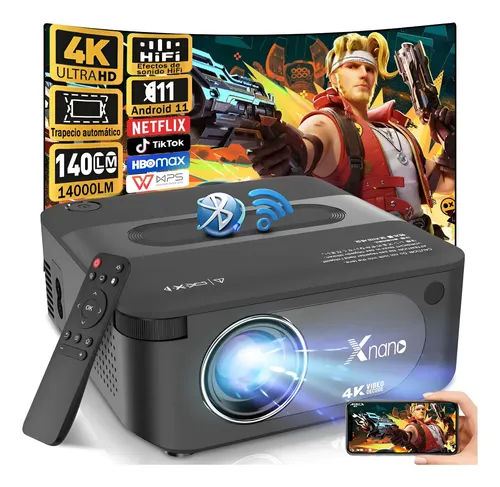 Projetor Profissional Android Smart Wifi Bt 4k 1080p 14000lm Preto 127/220v