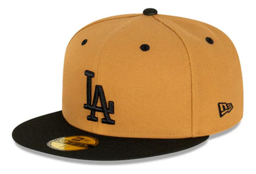 Gorra 59fifty Los Angeles Dodgers Mlb Wheat Black Med Beige