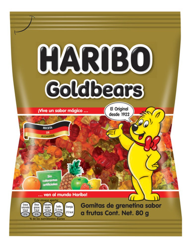 Gomitas Haribo Goldbears  80 Gr. Origen Austria