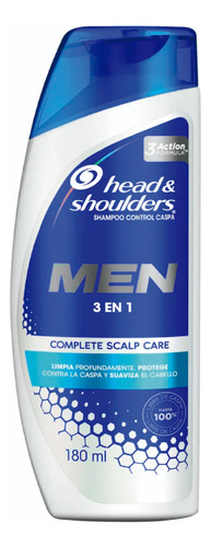 Shampoo Head & Shoulders 3 En 1  Hombre 180 M