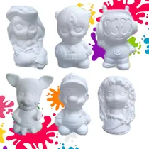 Comprar 15 Alcancías Sin Pintar Varios Personajes Alcancías Sin Pintar