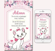 Comprar Invitaciones Digitales Gatita Marie - Los Aristogatos