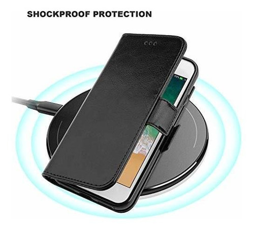 Vaburs iPhone 7 Flip Case iPhone 8 Billetera Con Tarjetero,