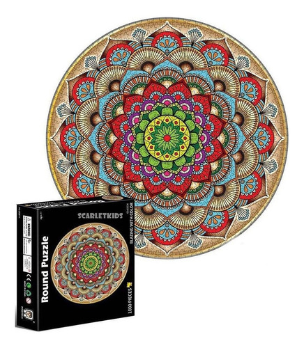 Imagen 1 de 5 de Puzzle Rompecabezas Circular 1000 Piezas Mandala Hao Xiang