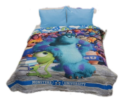 Edredon De Monster Inc Matrimonial Doble Vista