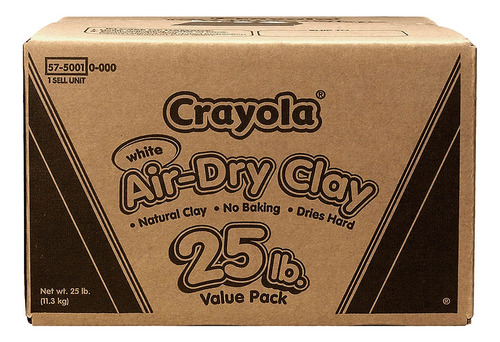 Crayola Air Dry Clay, White, Modeling Clay Para Niños, Manua