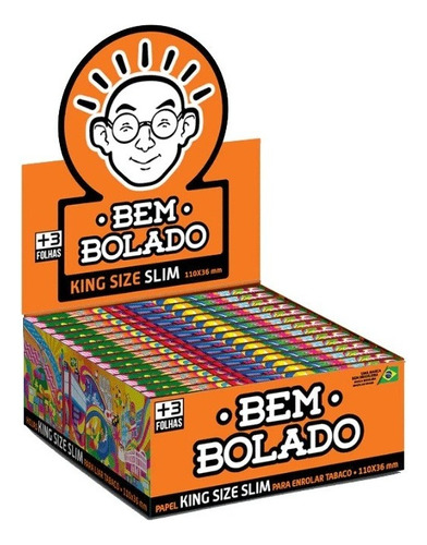 Seda Bem Bolado King Size Slim Pop 50 Pacotes Sabor Natural