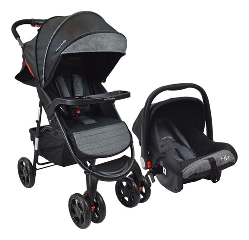 Coche Fast Con Porta Bebe Happy Baby Color Negro Color del chasis Negro