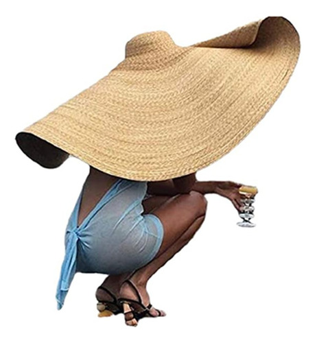 Sombreros De Paja Para Playa, Diseño De Ala Ancha, Plegable,