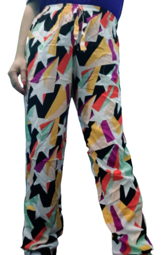 Pantalon Babucha Fibrana Mujer Estampada Floreada