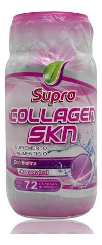 Colágeno Hidrolizado Biotina Collagen Skn 72 Caps 500 Mg Sup