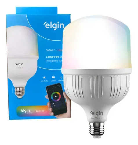 Foto real de Elgin Lâmpada Smart LED RGB Wi‑Fi 30W