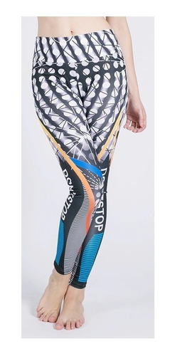 Calza Mujer Tiro Alto Deportiva Leggins Zumba Yoga 