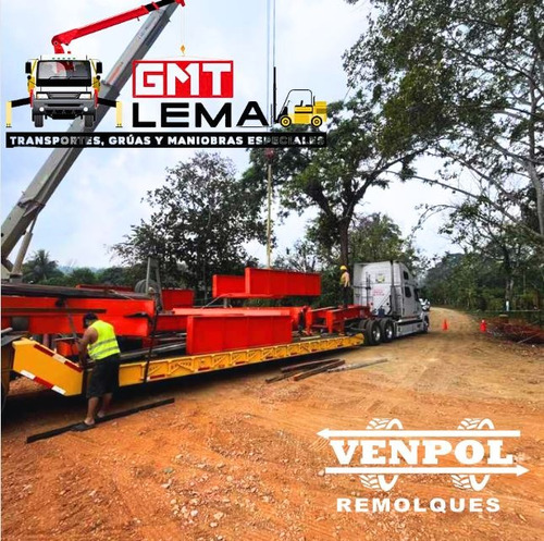 Lowboy Cuello Desmontable Venpol 60tons Cama 8m De 3 Ejes