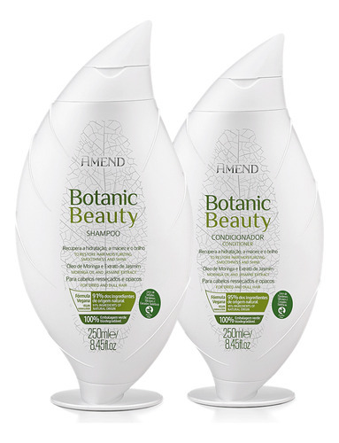  Kit Cond Shampoo Extrato Jasmim Botanic Beauty Amend