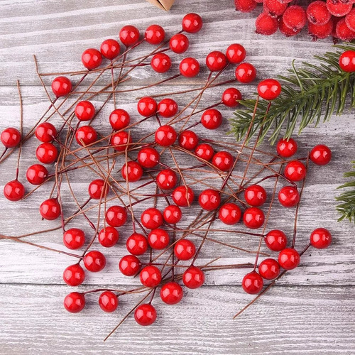 800 Piezas De Cerezas Artificiales, Decoraciones Para Árbole