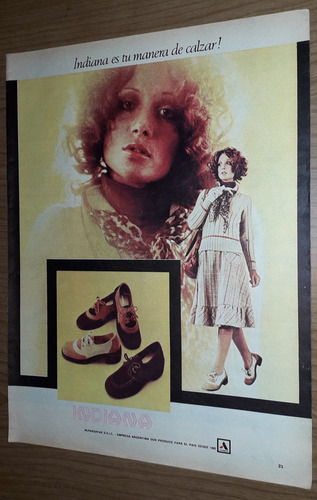 P269 Clipping Publicidad Zapatos Dama Indiana Año 1975 (Usado)