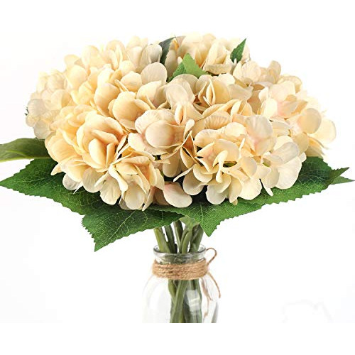 Hortensias Artificiales De Seda Tallo Hacer Arreglos  E...