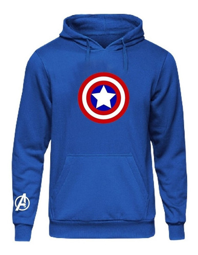 Poleron Capitan America Avengers Superheroe Moda Hombre