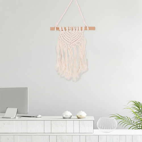 Colgante Tejido A Mano Con Borlas Para Colgar En La Pared, B