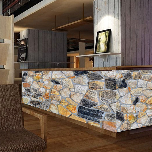 Imagen 6 de 8 de 3d Papel Tapiz De Piedra Laja Ladrillo Autoadherible Pared