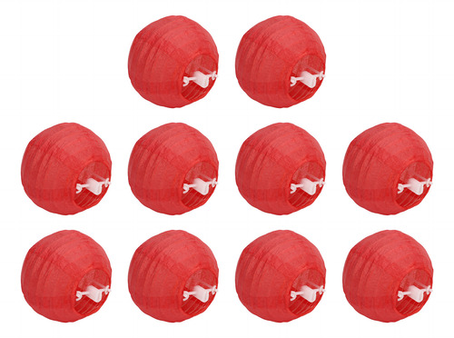 Lanternas De Papel Dobráveis Redondas, 10 Unidades, Dobrávei