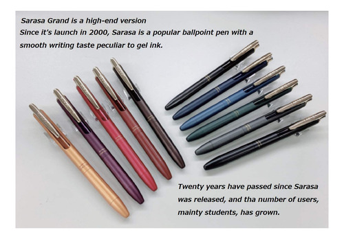 Zebra Gel Ballpoint Pen Sarasa Grand 0.5mm 11 Color Retracta