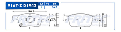 Balatas Delanteras Frictec Spc-9167-z
