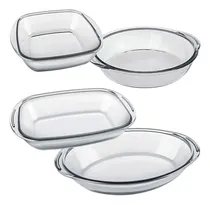 Comprar Set Juego 4 Fuentes Asaderas Sempre Vidrio Templado Horno