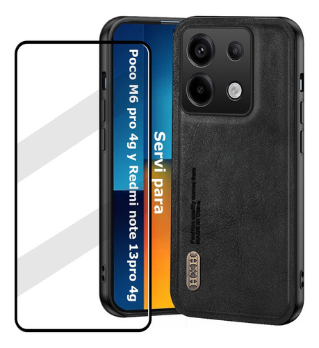 Funda Para Xiaomi Poco M6 Pro 4g / Redmi Note13 Pro + Mica 