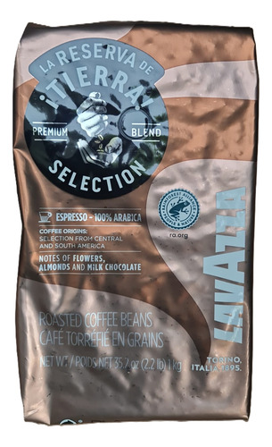 Cafe Lavazza Tierra Intenso Premium 100% Arabica Grano 1kg