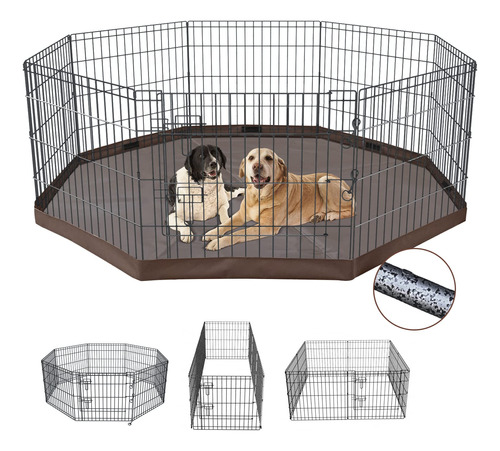 Nezuc Jaula De Metal Plegable Para Perros Con 8 Paneles De 2