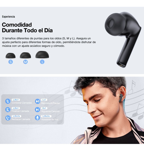 Audífonos Inalámbricos Bluetooth 5.3 Con Micrófono Manos Li