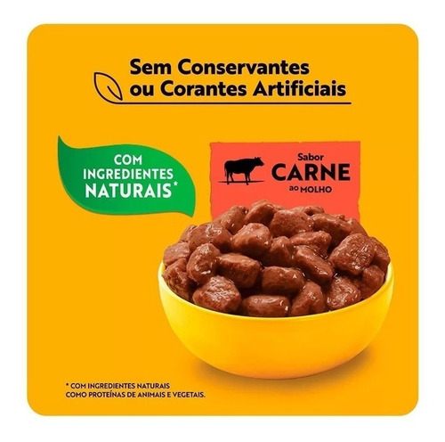Imagen 2 de 8 de Alimento Pedigree En Salsa Razas Pequeñas para perro adulto de raza pequeña sabor carne en sobre de 100g