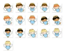 Comprar Kit  Angelitos Y Angelitas Imágenes Png Imprimible