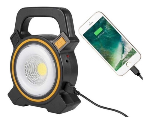 Linterna Foco Led Solar Recargable Para Camping Con Usb