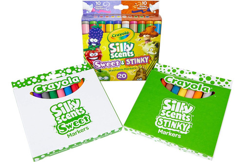 Crayola Silly Scents Sweet & Stinky Markers Marcadores Impor