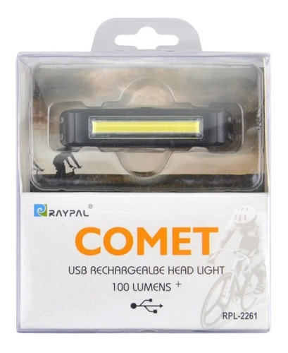 Imagen 2 de 3 de Luz Trasera Comet Usb Recargable Head Light 100 Lumens