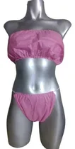 Comprar 10 Tops Y 10 Bikinis Desechables Para Spa Rosa Con Envio
