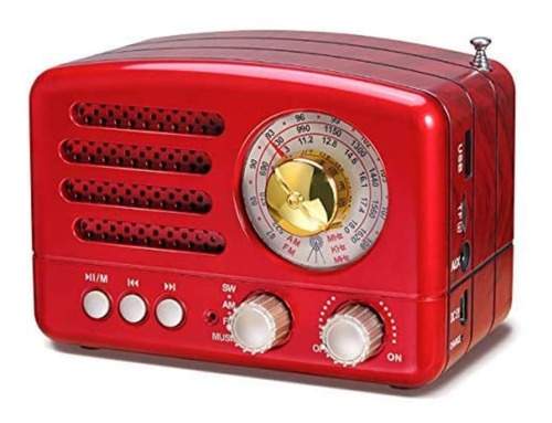 Radio Vintage Prunus J-160 Am Fm Bluetooth Usb Micro Sd Aux