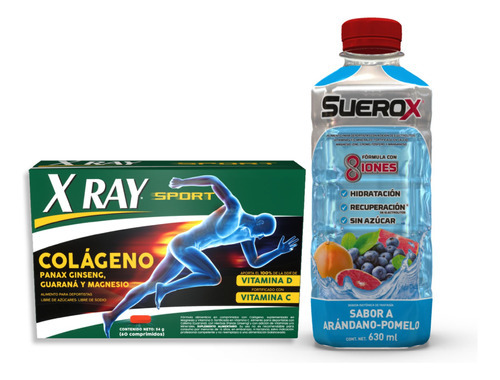 Pack X-ray Sport + Suerox Arándano-pomelo 630 Ml