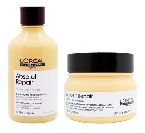 Loreal Shampoo X300ml + Mascara X250ml Absolut Repair Prof