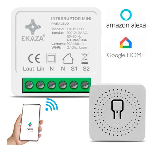 Ekaza Mini Interruptor Wifi Automação Residencial Original